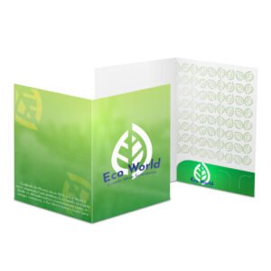 Pasta com bolso colado | Couché 300g | Verniz Total Frente